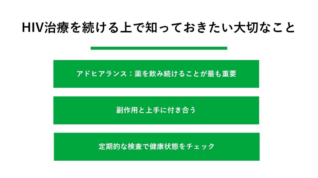 HIV治療を続ける上で知っておきたい大切なこと