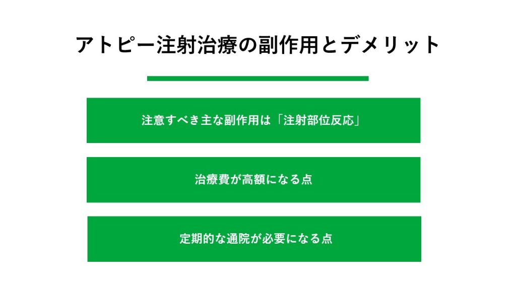 アトピー注射治療の副作用とデメリット