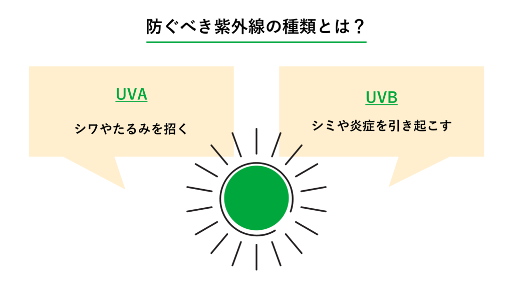 防ぐべき紫外線の種類とは?