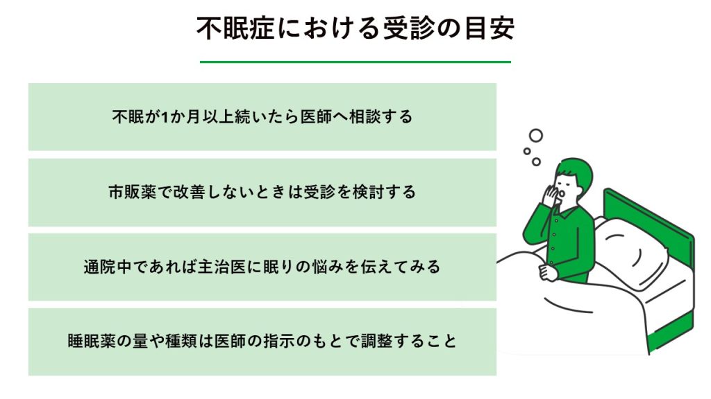 不眠症における受診の目安